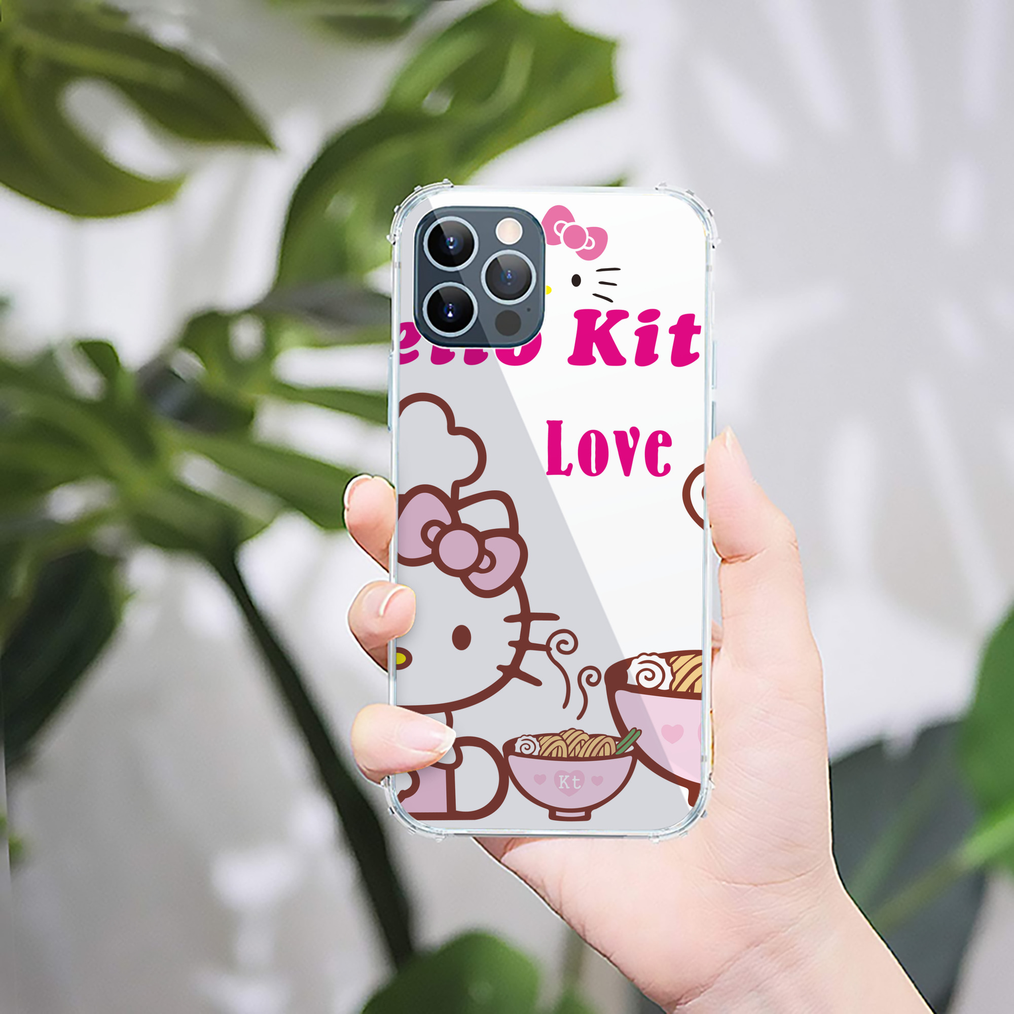 （画像用） Hello Kitty ハローキティ 【iPhone 12シリーズ対応】透明スマホケース（クリアソフトケース）